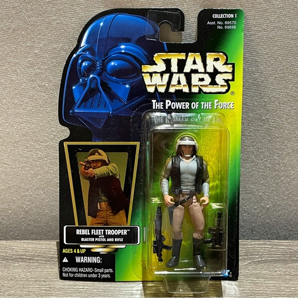 VINTAGE 1996 STAR WARS HASBRO Rebel Fleet Trooper W/ Blaster Pistol & Rifle - Picture 1 of 3